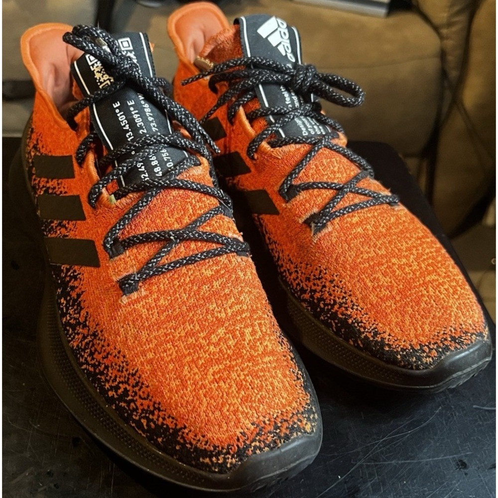 Adidas Sensebounce+ Men's Running Shoes, Sneakers, Orange Black, Size 11 - Picture 6 of 10